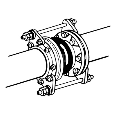 Komplet ograniczników wydłużenia do łącznika ZKB DN40 PN10/17 DN 1 1/2''