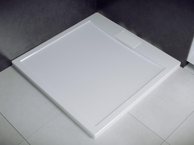 Brodzik Besco 120x90cm prostokątny biały ze stopami #BAX-129-P