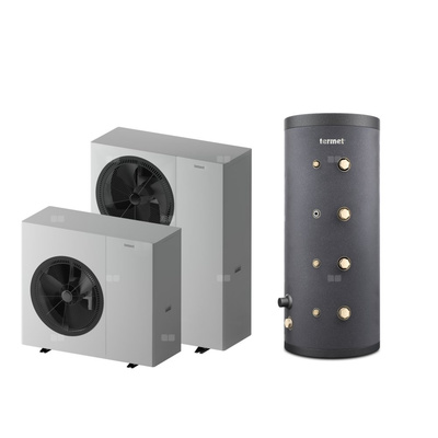 Pakiet 1 - Pompa ciepła powietrzna powietrze-woda monoblok TERMET Heat Platinum 8 EVI/DC 6.1 kW 230 V + Zasobnik buforowy TERMET ENERGY 100