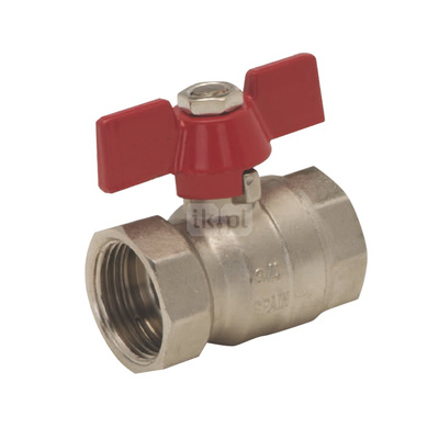 Zawór odcinający kulowy, przyłącza: gwint wewnętrzny, typ V665PAP, Pnom 2,0 MPa, 3/8"