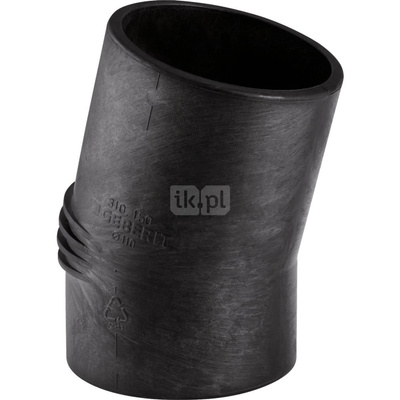 Kolano 15' GEBERIT Silent-db20, PE / polietylen, 90 mm, DN 90 x 90 mm x DN 90 (króciec)