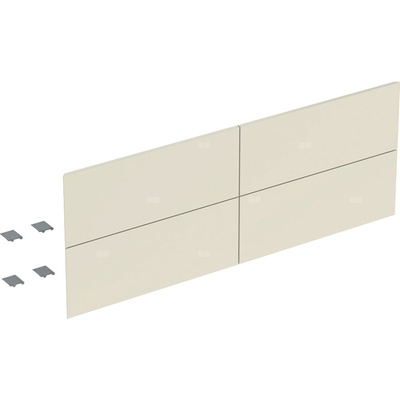 Zestaw frontów szuflad do dolnej szafki pod umywalkę z czterema szufladami GEBERIT ONE, kol. piaskowoszary  wysoki połysk