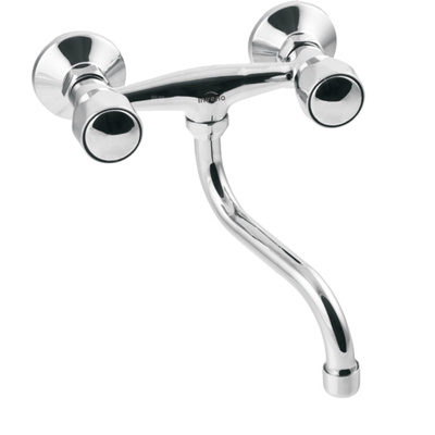 Bateria umywalkowo-zlewozmywakowa Modena chrom