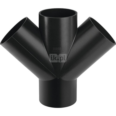 Czwórnik GEBERIT HDPE polietylen, 110 mm x 50 mm x 50 mm x 110 mm DN 100 x DN 50 x DN 50 x DN 100, sw x sw x sw x sw