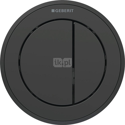 Pneumatyczny przycisk uruchamiający WC Geberit Typ 10, ręczny, meblowy dwudzielny, czarny
