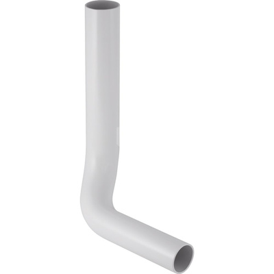 Rura spłukująca, niecentryczna, lewa, 12cm, biały-alpin