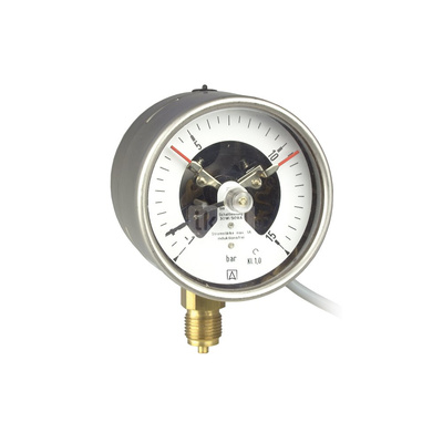 Manometr z rurką Bourdona AFRISO RF kontaktowy magnetyczny MK1 0/16 bar G1/2B radialne fi 100 mm, kl. 1,0%