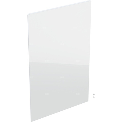 Drzwi do prostokątnej wysokiej szafki z jednymi drzwiami GEBERIT Acanto, kol. biały szkło wys.700 mm szer.450 mm