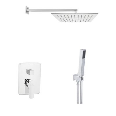 ZESTAW PODTYNKOWY Z BATERIĄ PODTYNKOWĄ 2-FUNKYJNĄ VERSO, ROZETA KWADRA