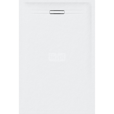 Brodzik prostokątny Geberit Sestra: 90x70x4cm, Biały / Struktura łupka