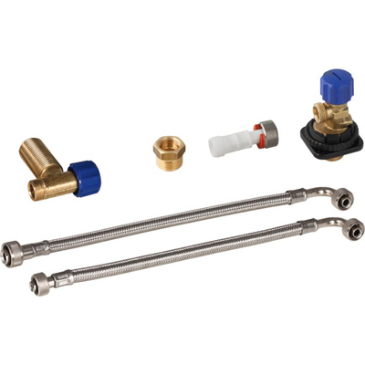 Zestaw przyłączeniowy z tyłu na środku, do modułu sanitarnego Geberit Monolith do WC, 114 cm