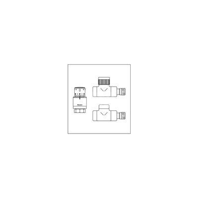 Zestaw przyłączeniowy termostatyczny E/Uni SH DN 15, figura prosta, chromowany