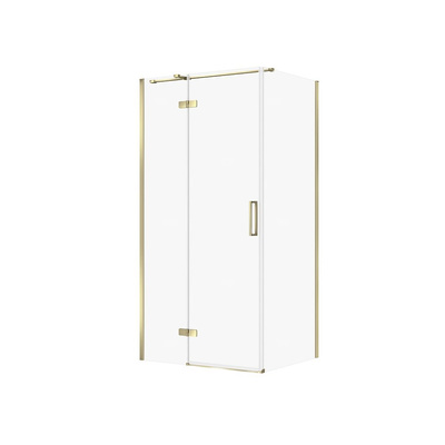 KABINA PRYSZNICOWA CITY Z ZAWIASAMI ZŁOTA 100X80X195 LEWA TRANSP