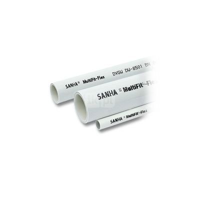 Rura PE-RT I/AL/PEHD-Xc SANHA MultiFit Flex 26 mm x 3 mm kolor biały - sztanga 5 m wielowarstwowa gładka
