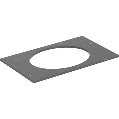Blat pod umywalkę Geberit Selnova Square wpuszczaną w blat: B=79.1cm, Lava / Lakierowany matowy