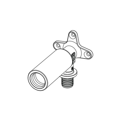 Kolano naścienne 90' TECE flex, mosiądz, 16 mm x 1/2'' (zz x GW), 82 mm