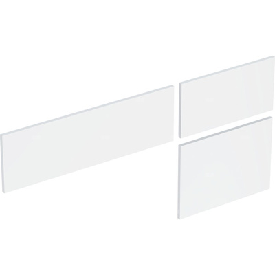 Zestaw frontów szuflad (3 szt.) do dolnej szafki pod umywalkę stawianą na blat variform GEBERIT, kol. biały wysoki połysk szer.1200 mm