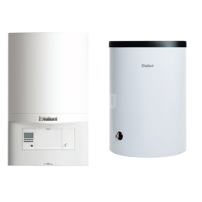 Pakiet - Kocioł gazowy jednofunkcyjny VAILLANT ecoTEC pro VC 186/5-3 kondensacyjny wiszący 5.7 - 20 kW + Czujnik c.w.u. + Zasobnik c.w.uVIH R 150/6B