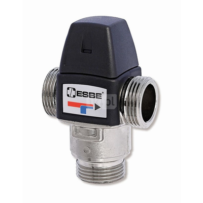 Zawór regulacyjny termostatyczny do wody ciepłej ESBE VTA332 20-1,2 G3/4 mosiądz GZ gazowy walcowy, DN 20, zakres temp. 32-49'C, Kvs 1.2 m3/h