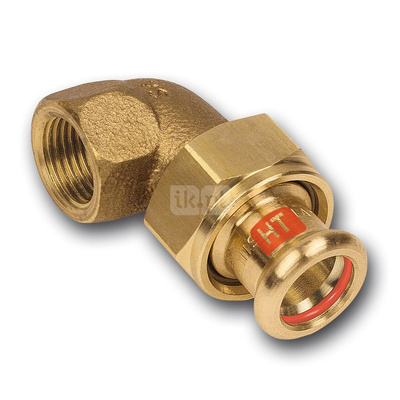 Śrubunek 45' SANHA Press Solar trzyczęściowy, Cu, 22 mm x 3/4'' (zw x GW)