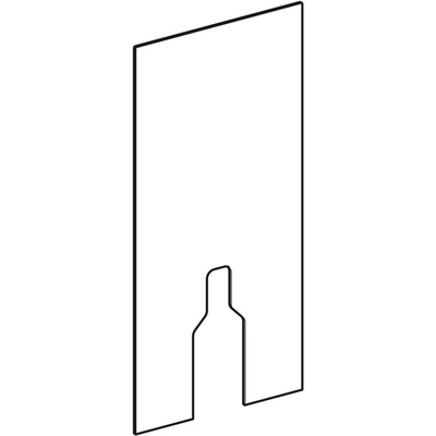Okładzina przednia do modułu sanitarnego Geberit Monolith do stojącej miski WC, 101 cm: Biały / Szkło
