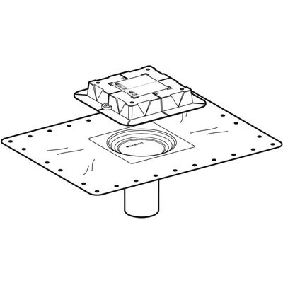 Kołnierz Geberit do wpustów podłogowych natrysku
