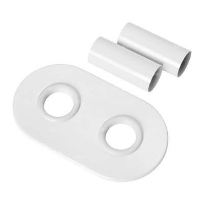 Grzejnik łazienkowy drabinkowy biały z akcesoriami