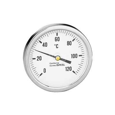 Termometr, przyłącze środkowe, tylne 45 mm 0-120  st. C