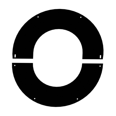 Osłona przejścia przez ścianę fi200mm 0-15st. RAL9011MB