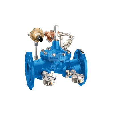 Regulator ciśnienia CALEFFI 578 żeliwo, kołnierz DN 300, 16 bar z manometrem