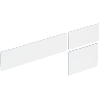 Zestaw frontów szuflad (3 szt.) do dolnej szafki pod umywalkę stawianą na blat variform GEBERIT, kol. biały wysoki połysk szer.1350 mm