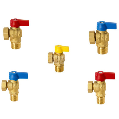 Zawór kulowy QIK 3/4'' GW x GZ kątowy, uchwyt: rączka (niebieska)