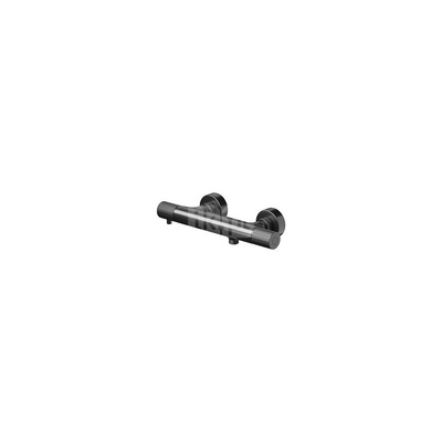 BATERIA NATRYSKOWA TERMOSTATYCZNA ŚCIENNA ZEN CZARNY GUN METAL