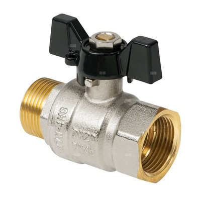 Zawór kulowy wodny typ ciężki Invena Gladiator Prov z pokrętłem motylkowym