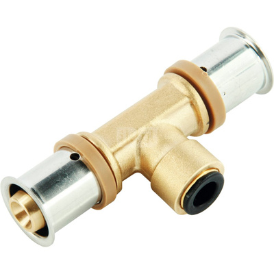 Trójnik mosiężny Press/Click - 16/8/17