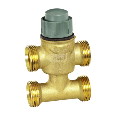 Zawór 3-drogowy z obejściem, GZ, DN15, G1/2" Kvs=0,25, skok 6,5 mm