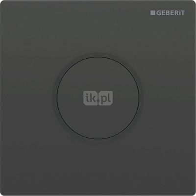 Elektroniczny zawór spłukujący Geberit do pisuaru, zasilanie 230V, Typ 10, czarny , okrągły