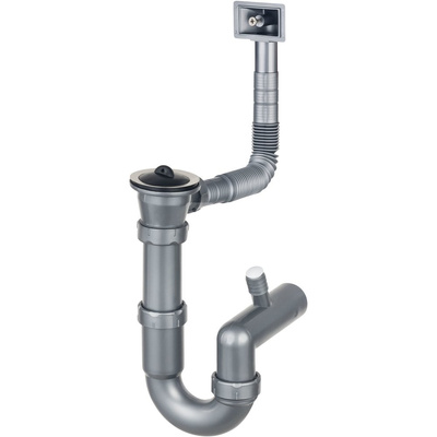 Osprzęt do zlewozmywaków stalowych 1-kom, 2" z przelewem w komorze