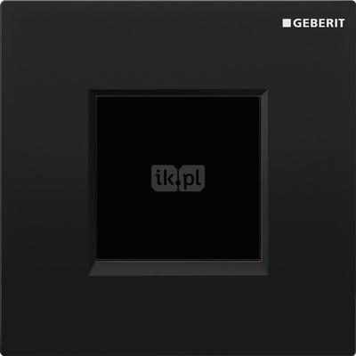 Elektroniczny zawór spłukujący Geberit do pisuaru, zasilanie 230V, Typ 20, czarny-chrom bł.-czarny, prostokątny