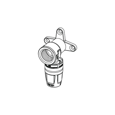 Kolano naścienne 90' TECE logo naścienne dwuczęściowy, mosiądz, 16 mm x 1/2'' (pz x GW)