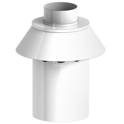 Wywiewka dwuścienna JEREMIAS 360-TWIN-T35B stal nierdzewna fi 60/100 długość 250 mm, kolor srebrny