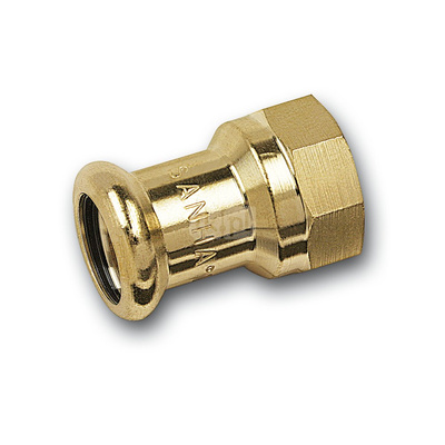 Mufa SANHA PURAPRESS, brąz, 16 mm x 3/4'' (zw x GW)