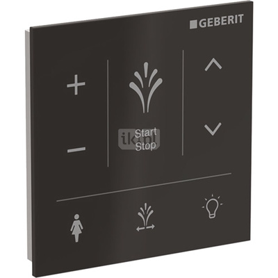 Ścienny panel sterujący do Geberit AquaClean Sela: Czarny / Szkło