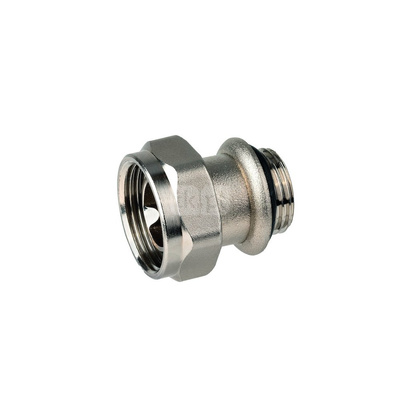 Złączka do grzejnika z uszczelnieniem miękkim oraz nakrętka złączna, 1/2 ", DN15, nakrętka, z gw. wewn. G 3/4"