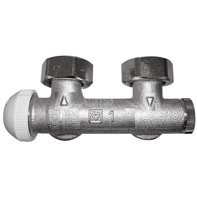 Korpus obejścia HERZ-TS-3000 z wbudowanym zaworem termostatycznym, figura kątowa, do instalacji jednorurowych, G 3/4