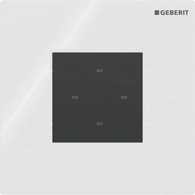 Elektroniczny zawór spłukujący Geberit do pisuaru, zasilanie bateryjne, Typ 01, biały, prostokątny