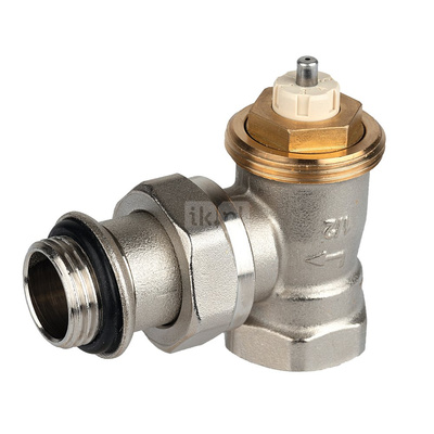 Zestaw do grzejników bocznozasilanych: głowica Thera-6 T3019W0 + Zawór termostatyczny, kątowy, wkładka SX, 3/8" V2030ESX10 (złączka do grzejnika uszcz. miękkie) + zawór powrotny, kątowy, 3/8", V2430E0010