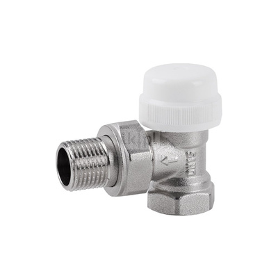 PHA-029 G1/2 WZ PN10 DN15 Termostatyczny zawór grzejnikowy katowy z nastawą wstępną Szereg F PN-EN 215:2005 + A1:2006