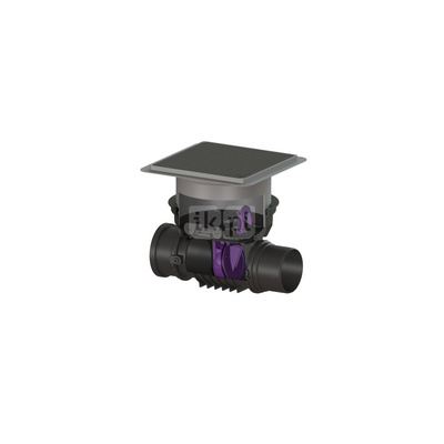 Zawór zwrotny (zasuwa burzowa) Staufix DN 150 z 1 klapką z tworzywa z pokrywa czarną