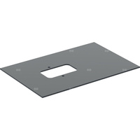 Szklana półka Geberit do dolnej szafki pod umywalkę stawianą na blat Citterio: Czarny, Szerokość umywalki=75cm